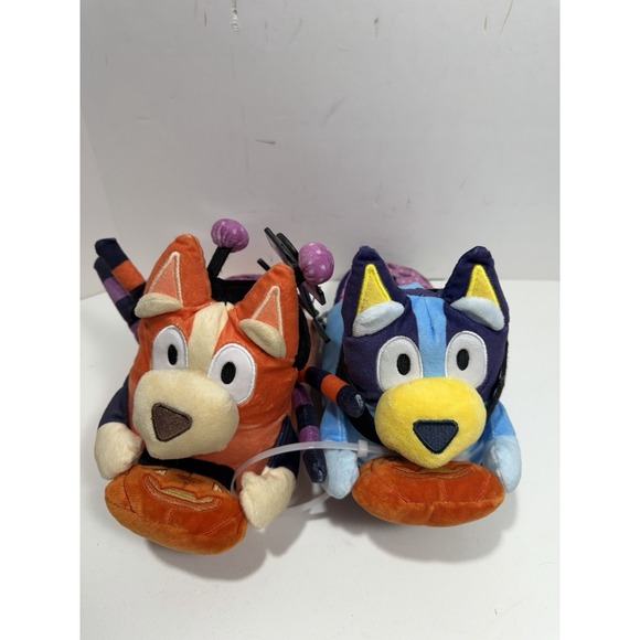 Bluey & Bingo Unisex Halloween Plush House Slippers Sandals Size 9-10 Adult New - Picture 2 of 9